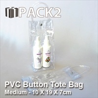 PVC Button Tote (M) - 10 X 19 X 7cm - 10Pcs